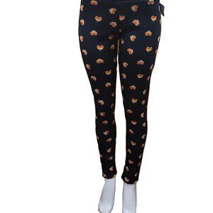 Serra Women's Black Rainbow Heart Leggings - Size M